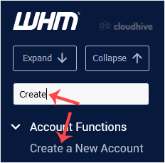 How to Create a New Account in WHM